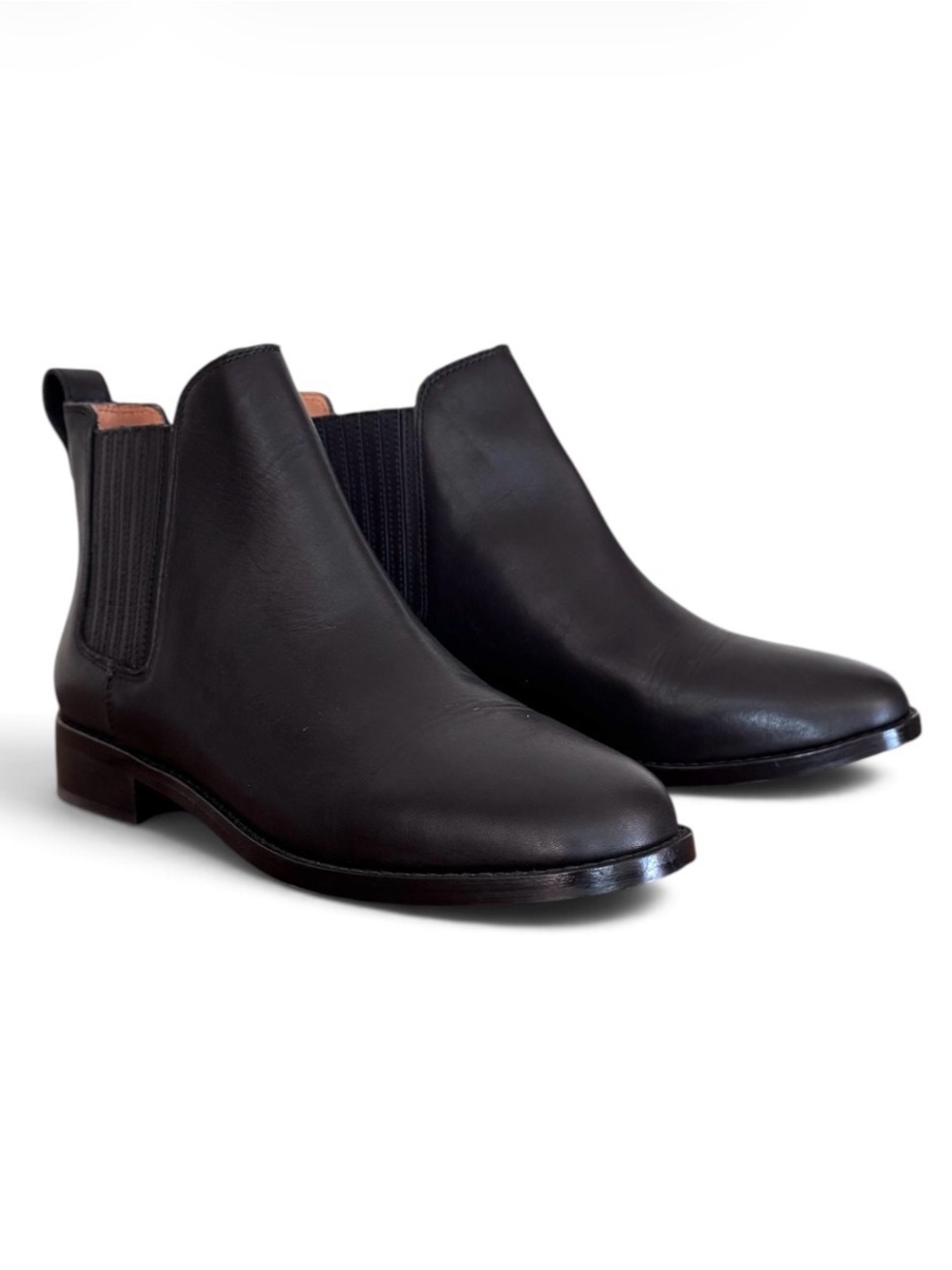 Madewell Ainsley Black Leather Chelsea Boots Size 8.5